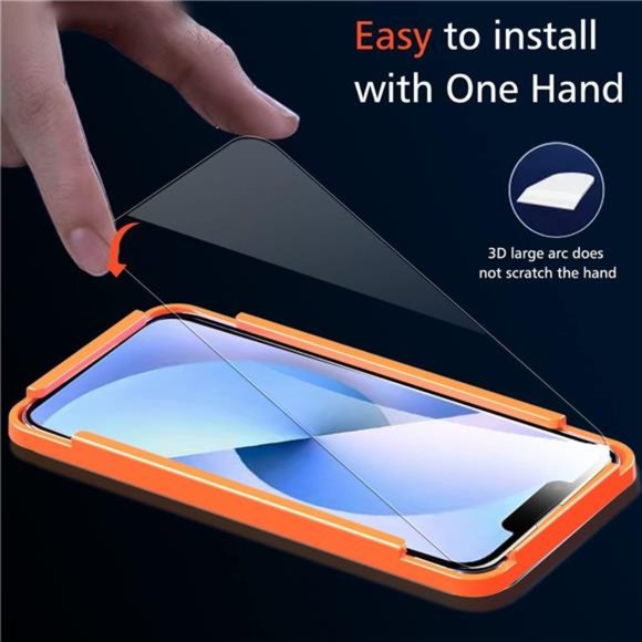 [6-in-1] for Apple iPhone 14 & 13 Screen Protector Accessories 3 Pack 9H Glass - Picture 7 of 7